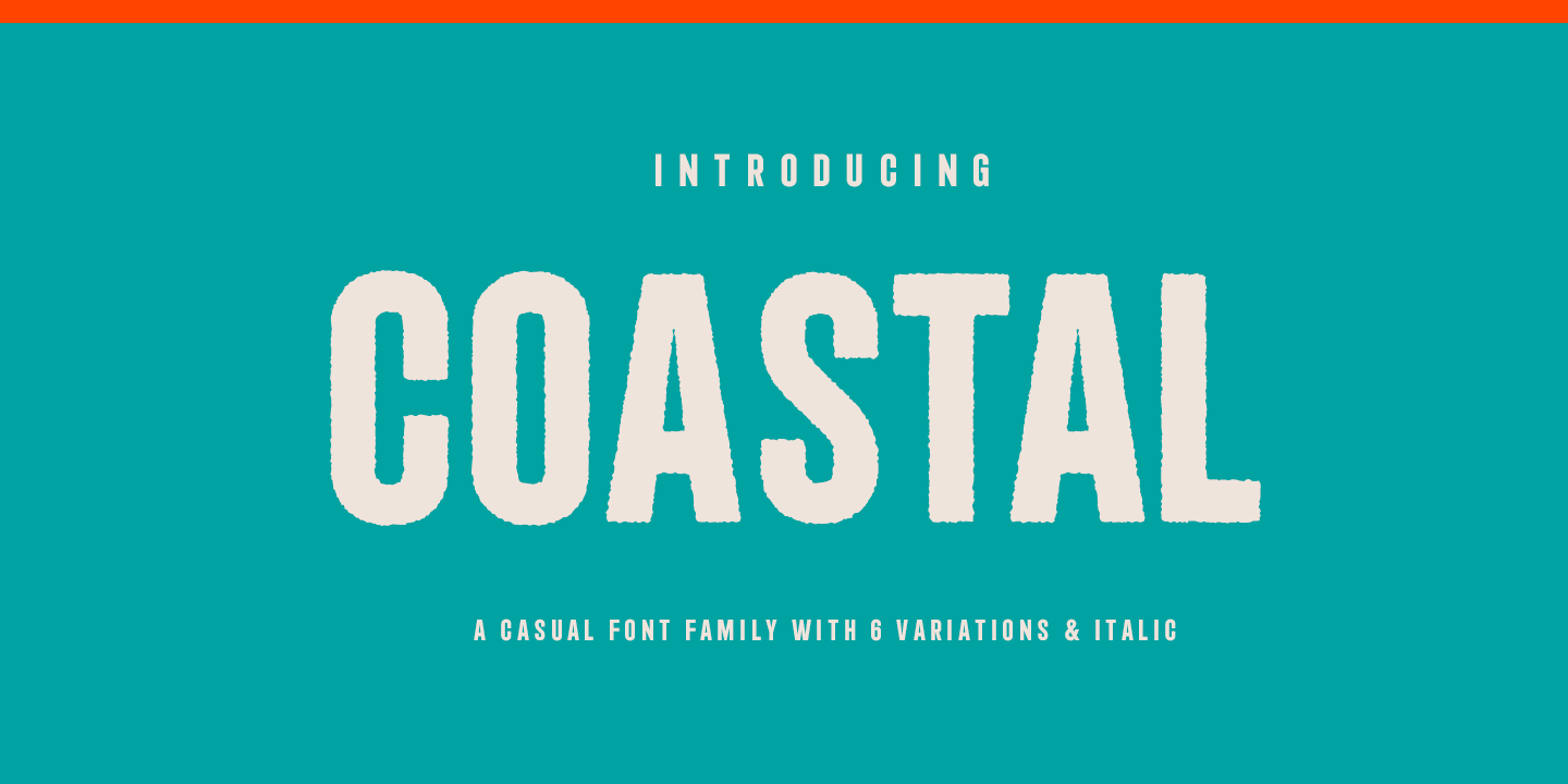 Coastal Round Oblique Font preview